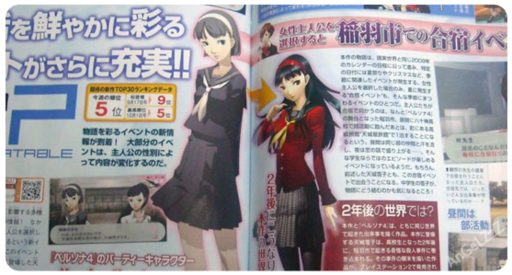 Персонажи из Persona 4 в Persona 3 PSP.